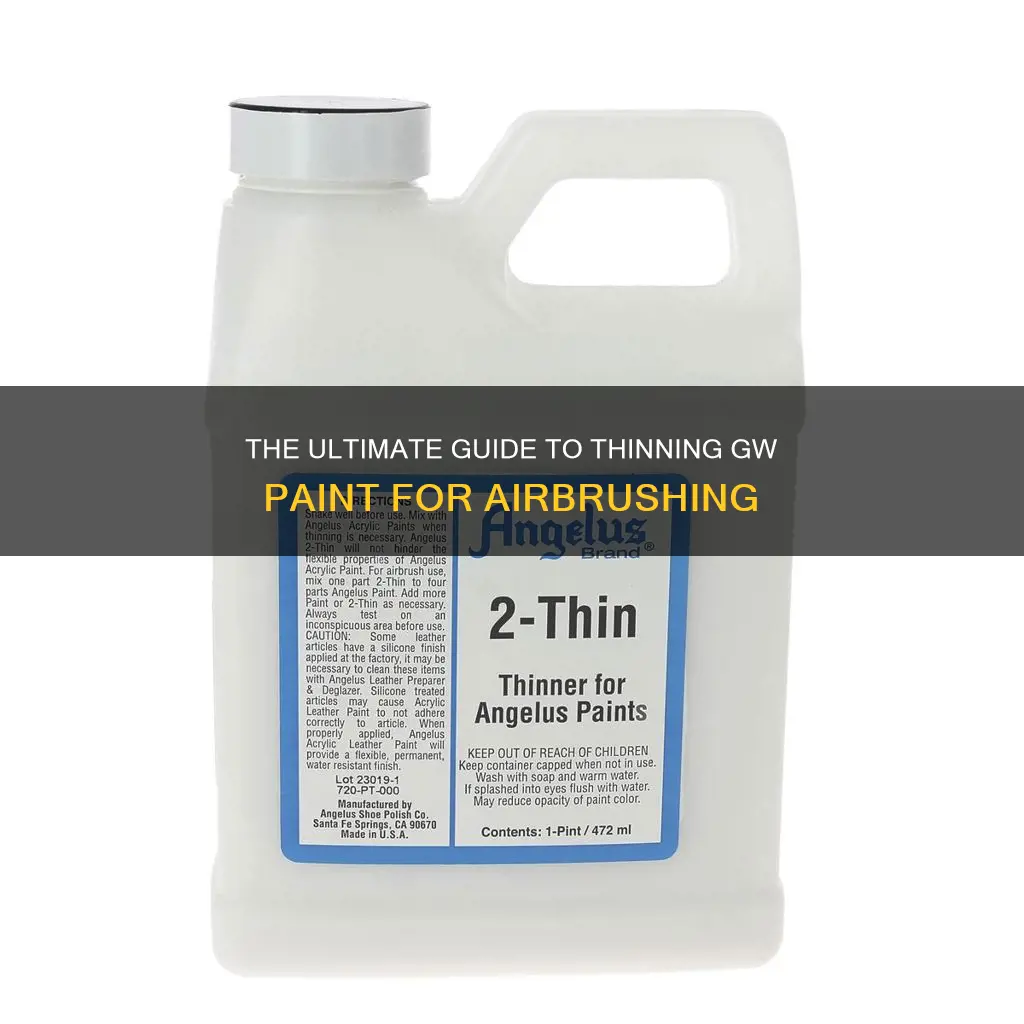 how to thin gw paint to go in airbrush