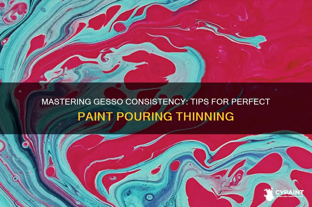 how to thin out gesso for paint pouring