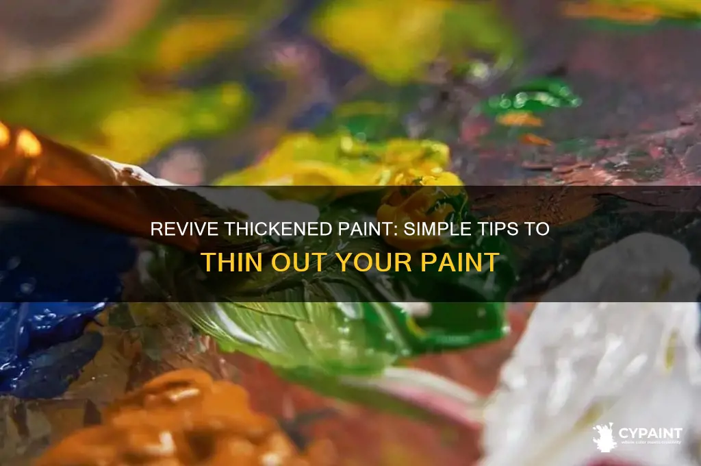 how to thin out paint that has thickened
