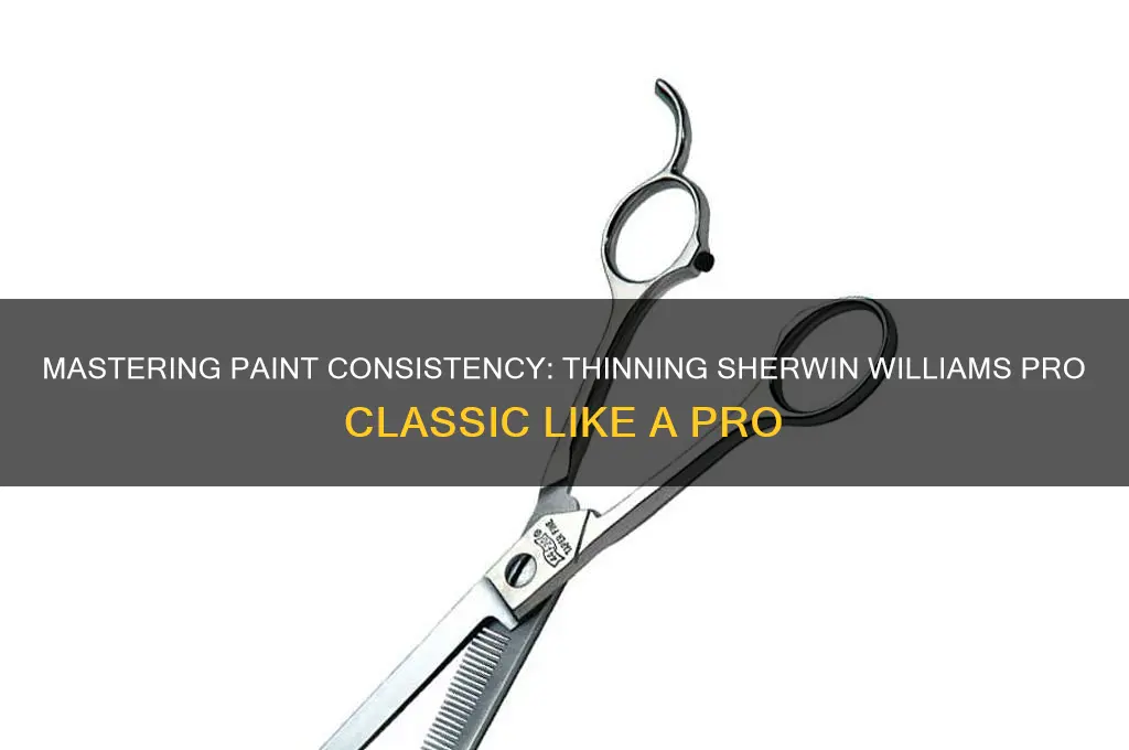 how to thin sherwin williams pro classic paint