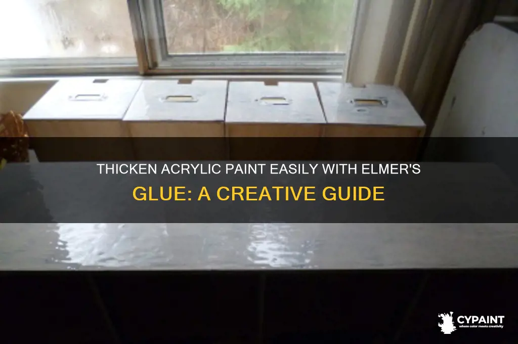 how to thinken acrlyic paint with elmers glue