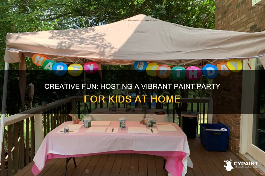 how to throw a paint party for kids