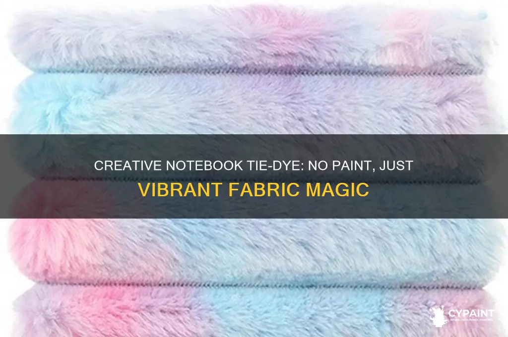 how to tie dye a note book with out paint
