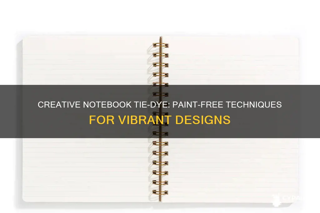 how to tie dye a notebook without paint