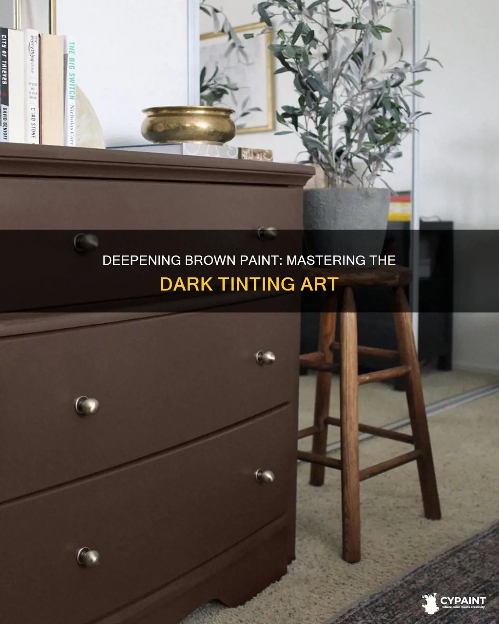 how to tint brown paint so it is darker