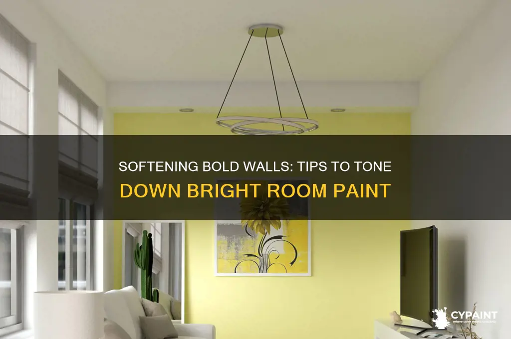 how to tone down room with bright paint