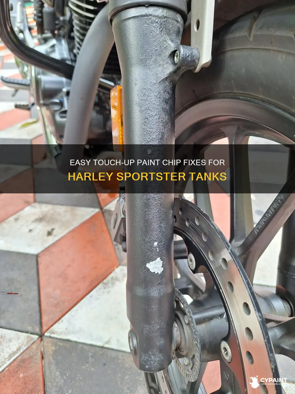 how to touch paint chip on harly soirtster tak