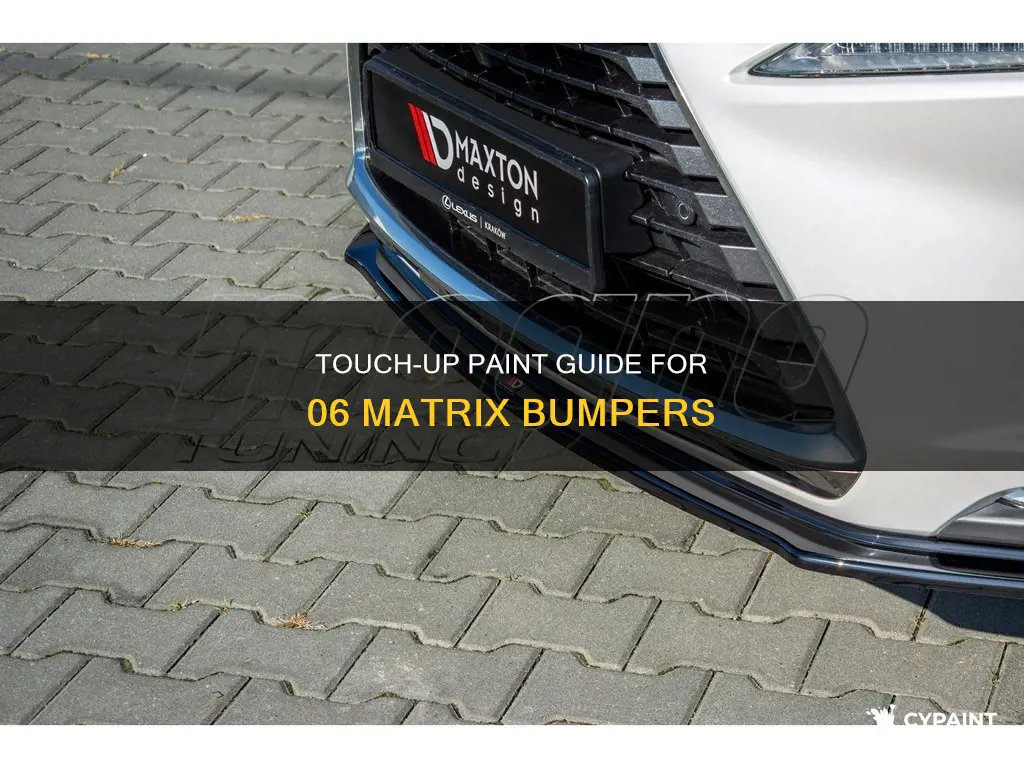 how to touch up paint bumper on 06 matrix