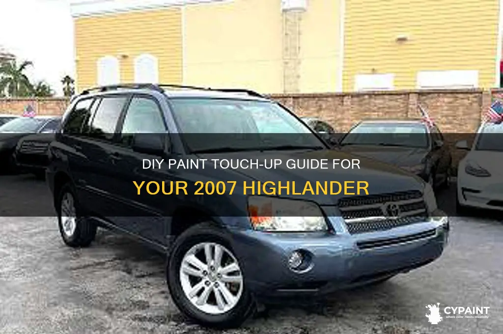 how to touch up paint my 2007 highlander