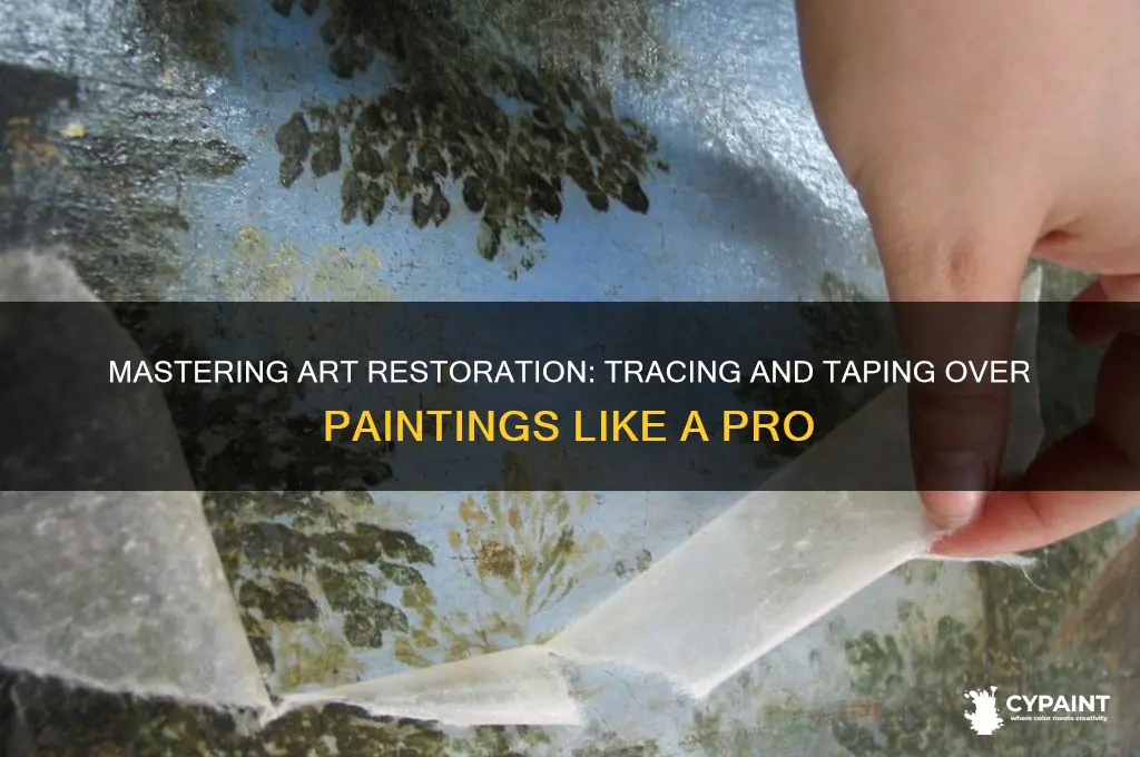 how to trace and tape over a painting
