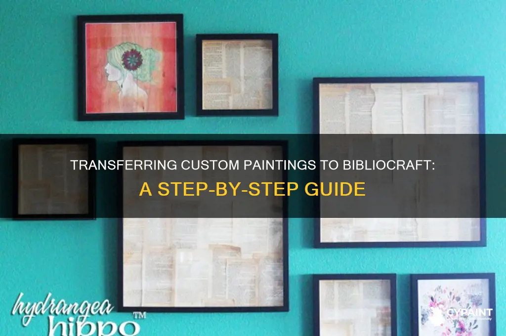 how to transfer a custom painting to bibliocraft