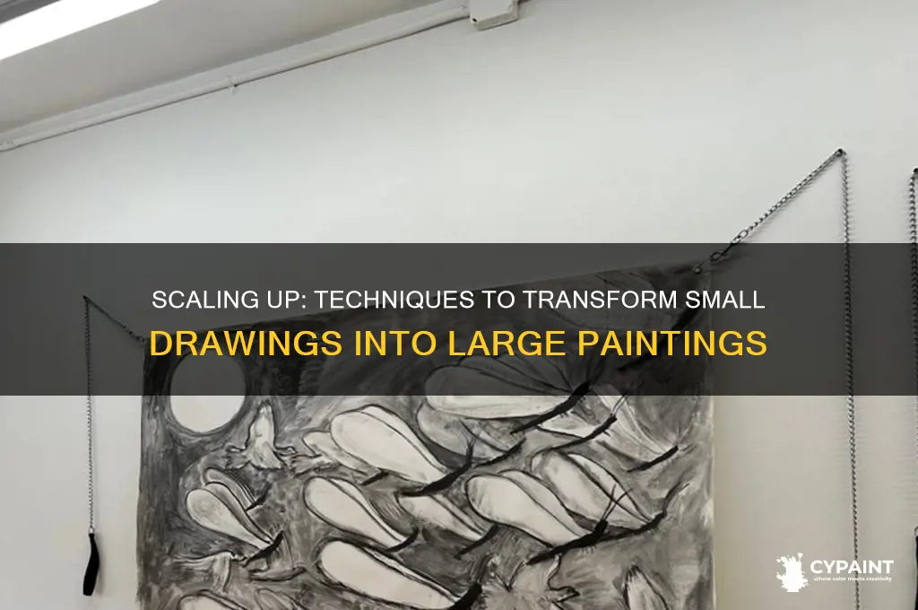 how to transfer a small drawing into a big painting