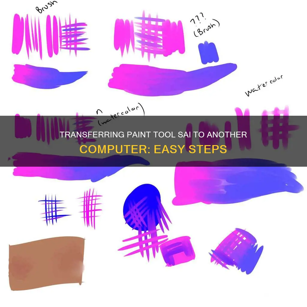 how to transfer paint tool sai to another computer