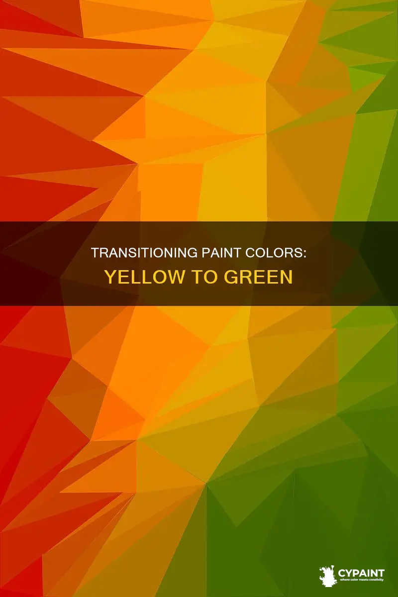 how to transition from yellow to green with paint
