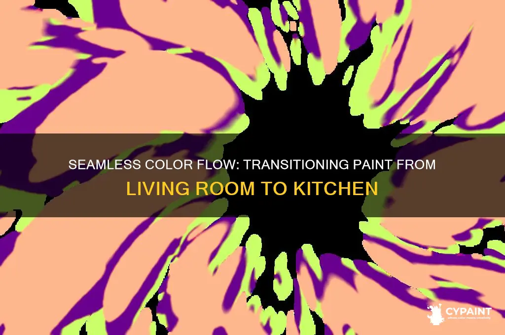 how to transition paint from livingroom to kitchen