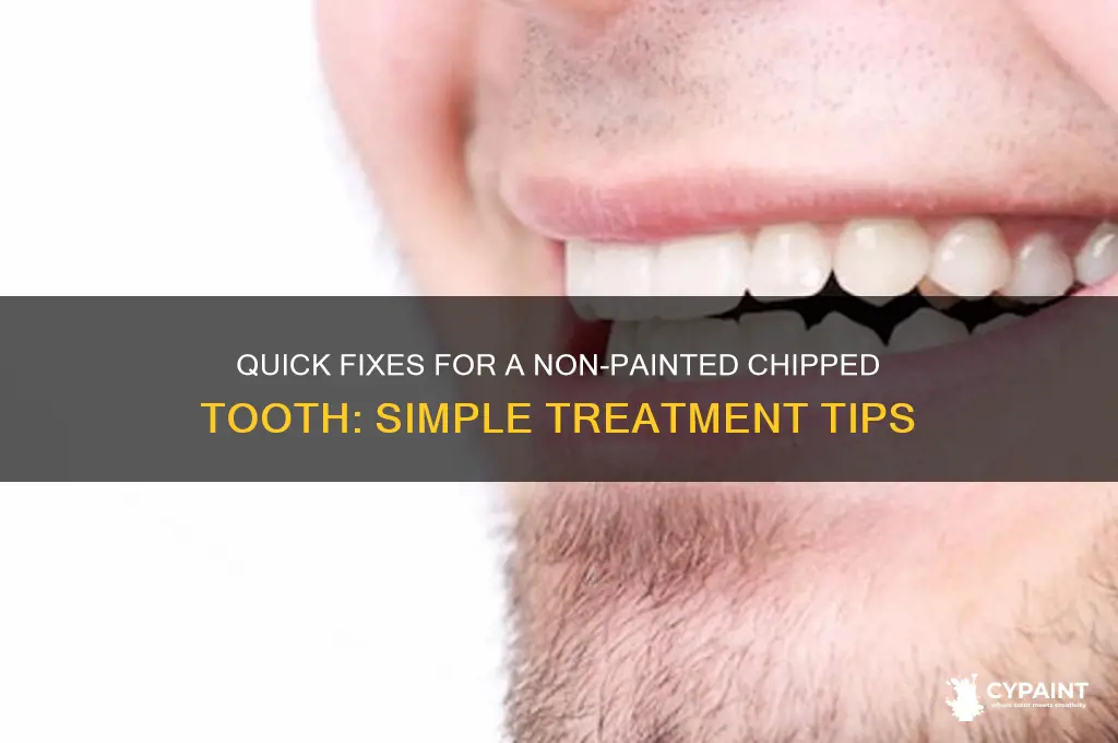 how to treat a non painted chip tooth