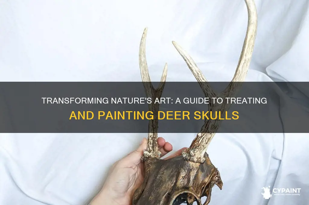 how to treat and paint a deer skull