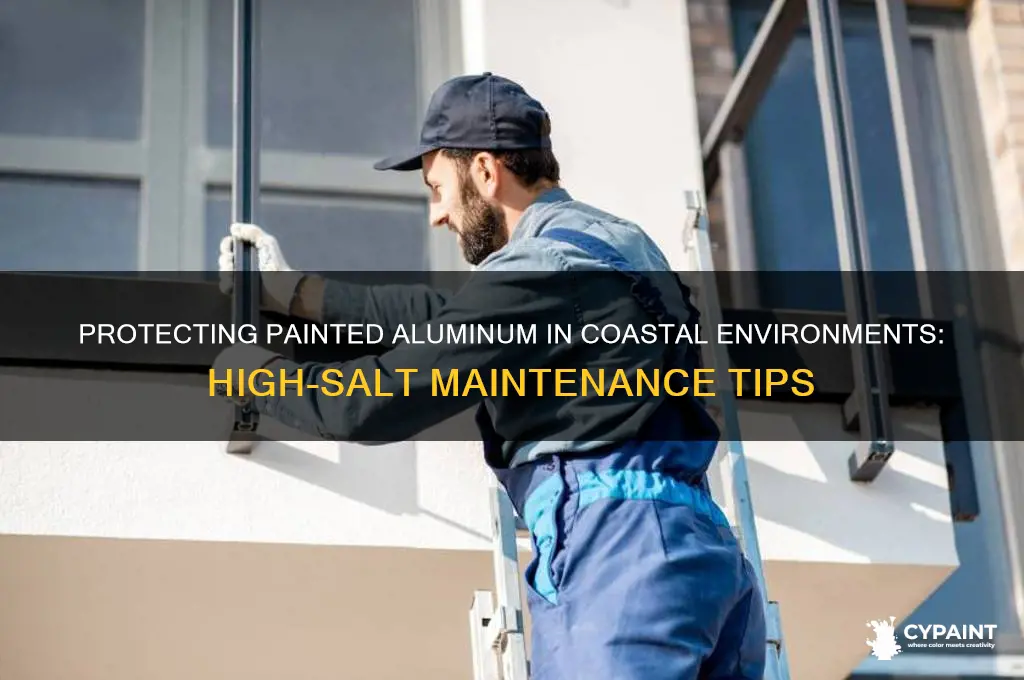 how to treat painted aluminum on high salt sea shore