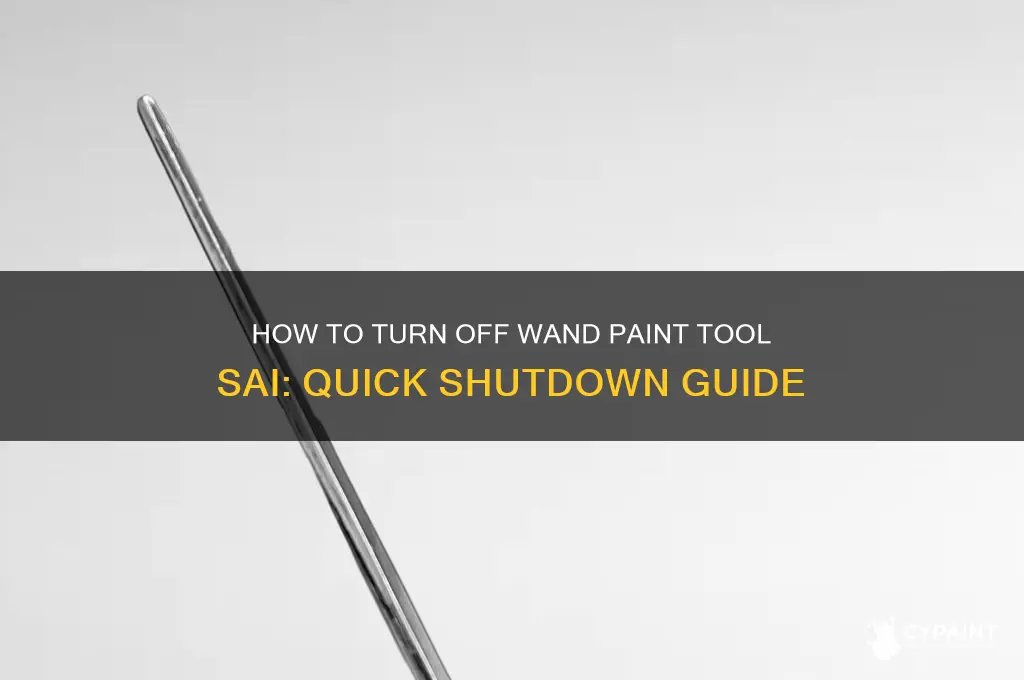 how to tun off your wand paint sai