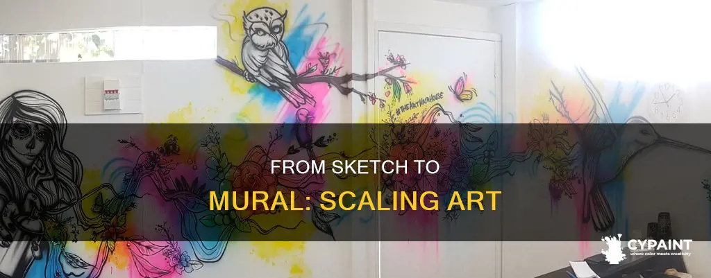 how to turn a drawing into a mural painting