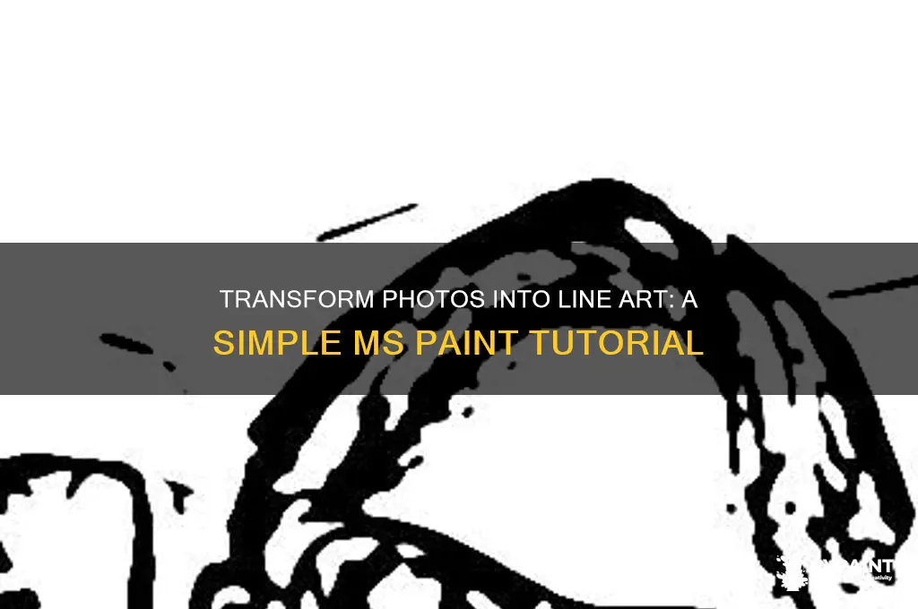 how to turn a photo into lineart in ms paint