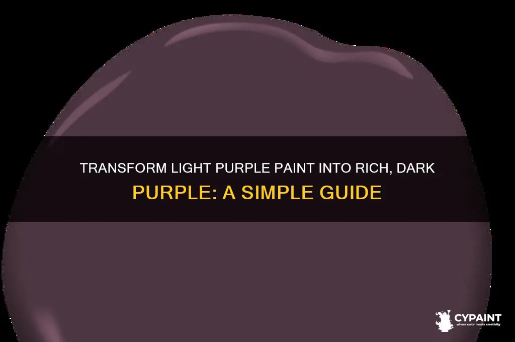 how to turn light purple in to dark purle paint