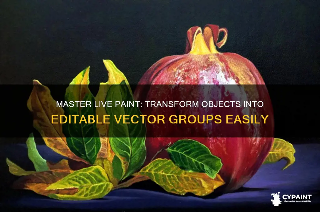 how to turn objects into live paint groups