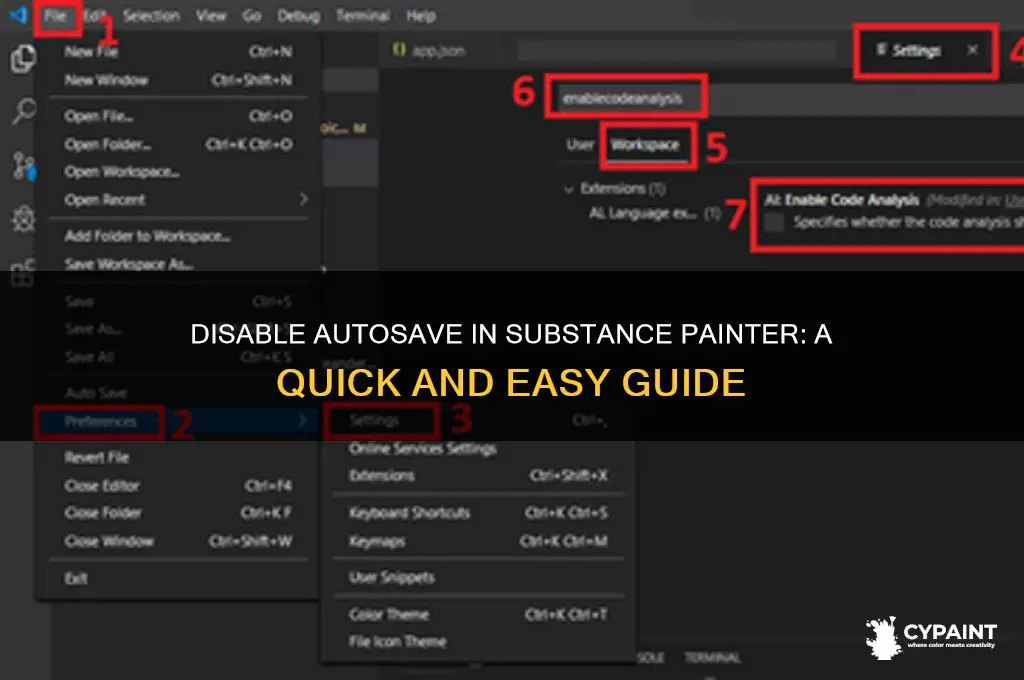 how to turn off autosave in substance painter