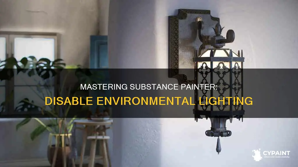 how to turn off eviormental lighting in substance painter