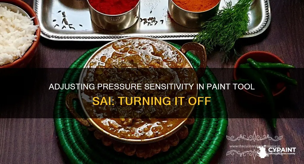 how to turn off pressure sensitivity paint tool sai