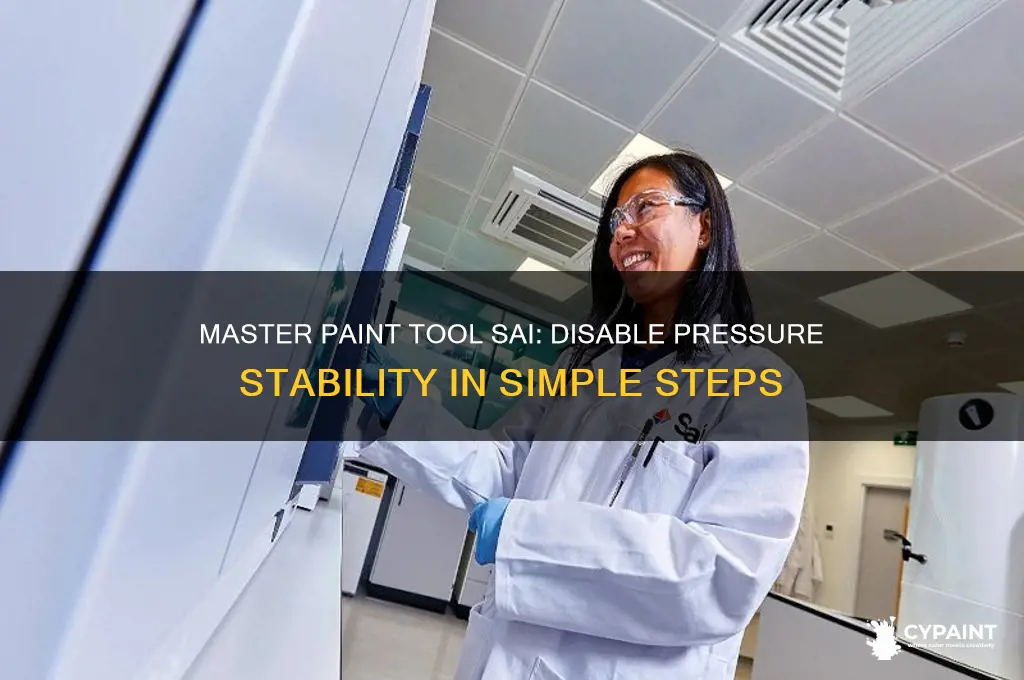 how to turn off pressure stability on paint tool sai