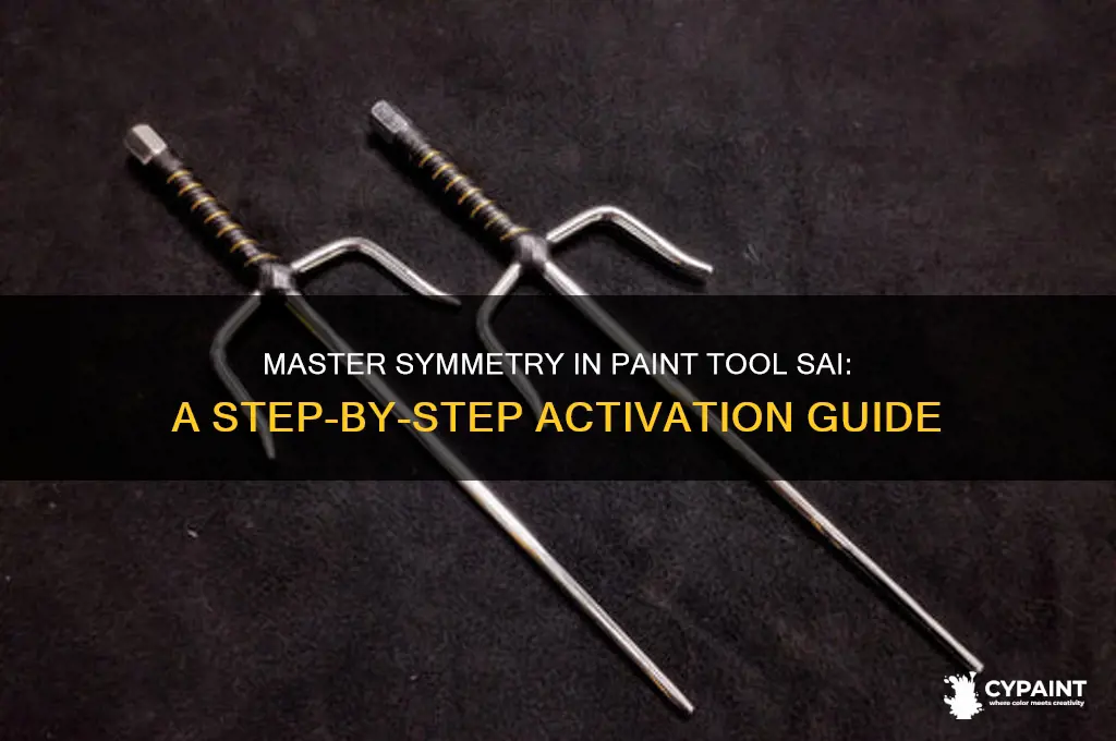 how to turn on symettry paint tool sai