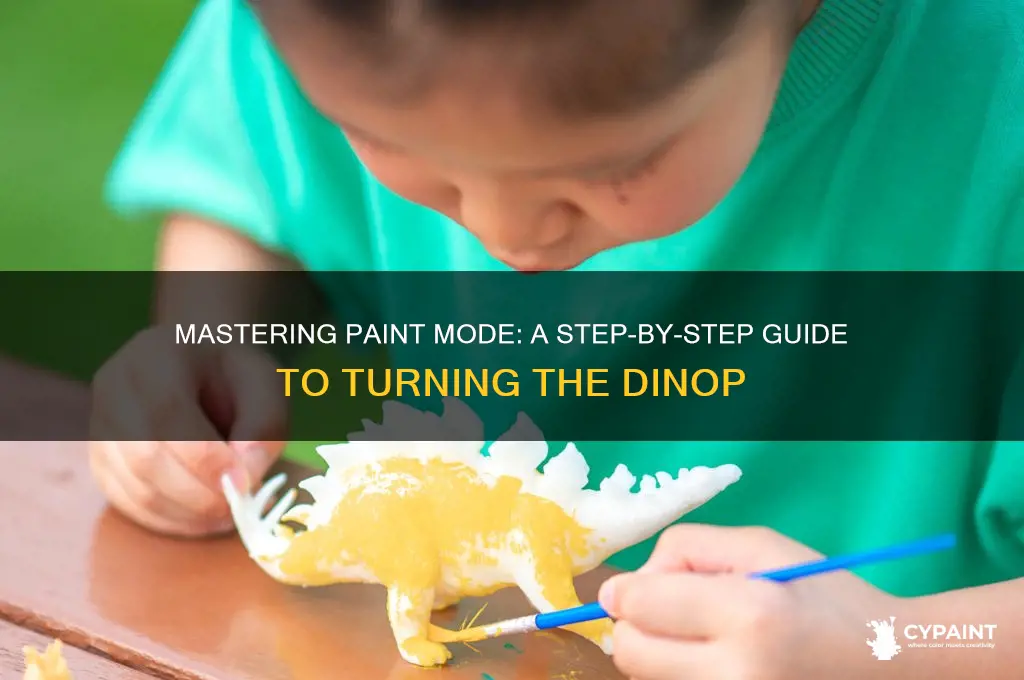 how to turn the dinop in paint mode