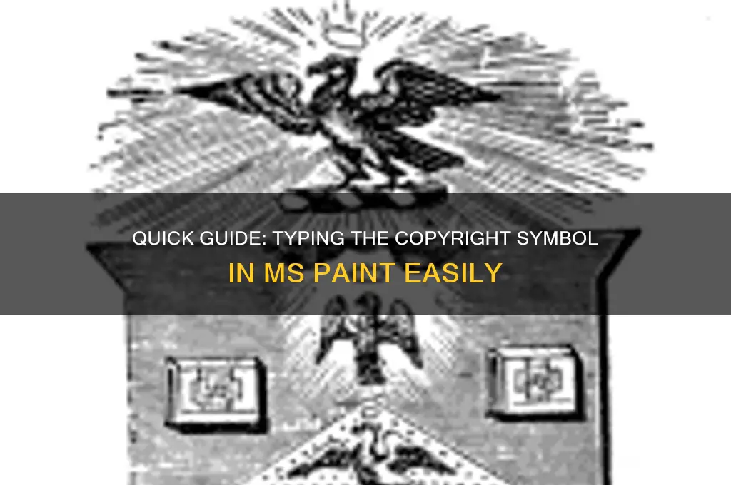 how to type copyright symbol in ms paint