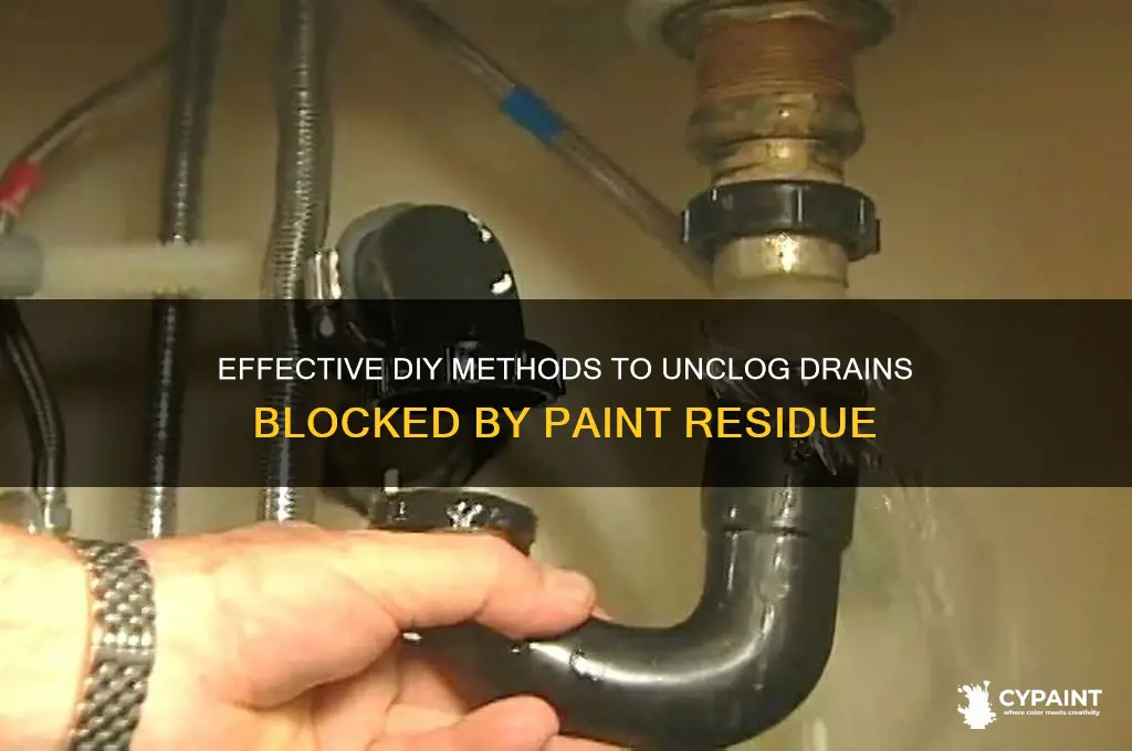 how to unclog a drain clogged with paint