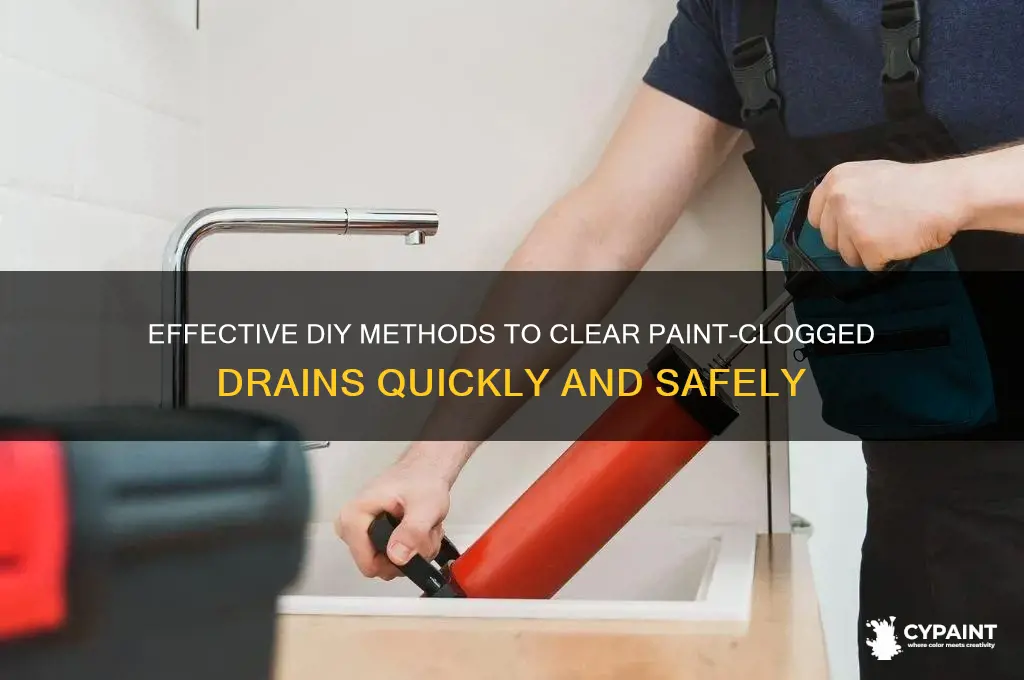 how to unclog a drain that has paint in it