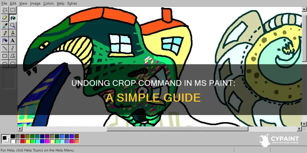 how to undo the crop command in ms paint