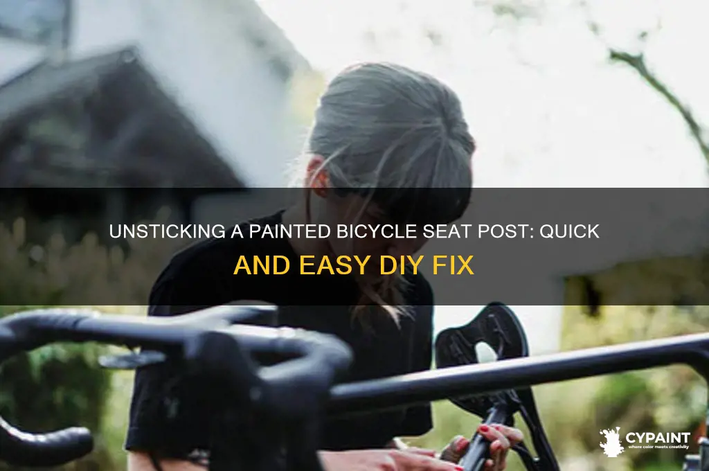 how to unstick a painted bicycle seat post