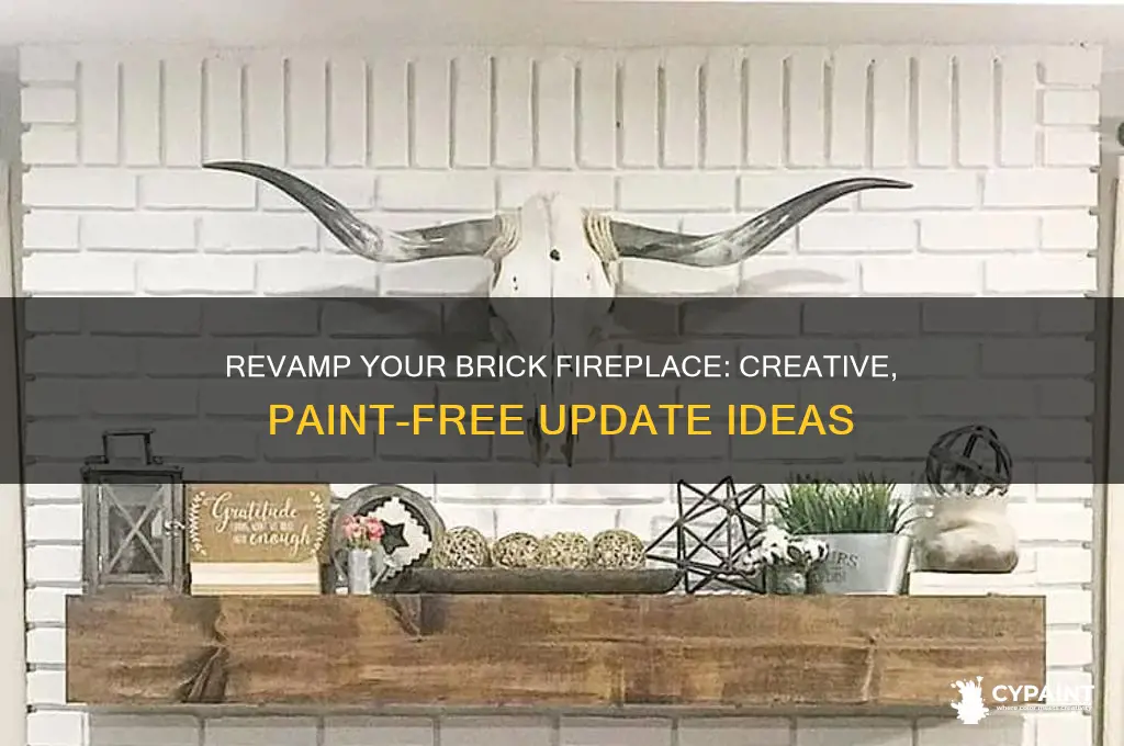 how to update a brick fireplace without painting