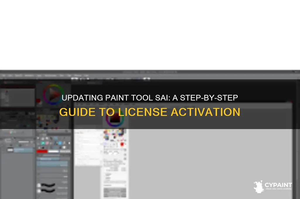 how to update paint tool sai with license