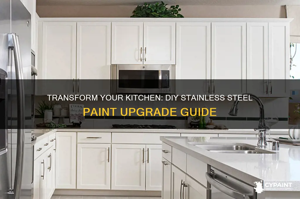 how to update your kitchen with stainless steel paint diy