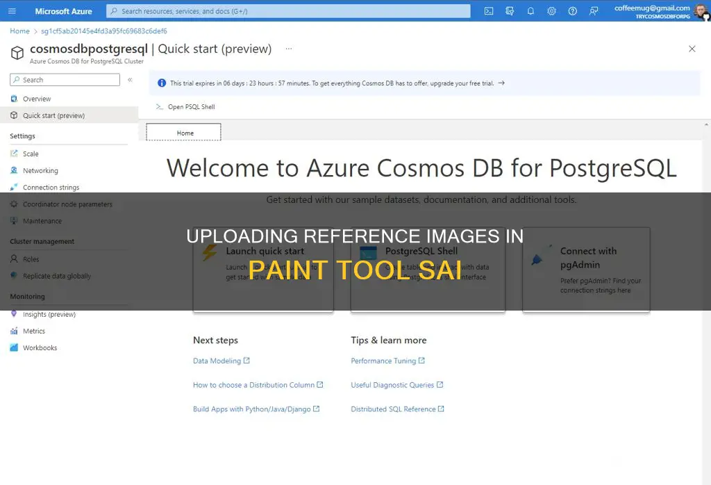 how to upload reference image in paint tool sai