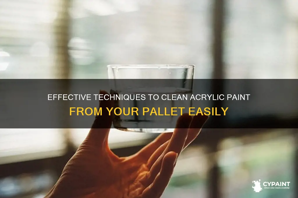 how to wash acrilic paint off of pallet