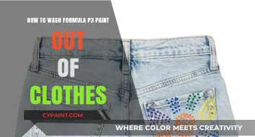 Removing Formula P3 Paint Stains from Clothes