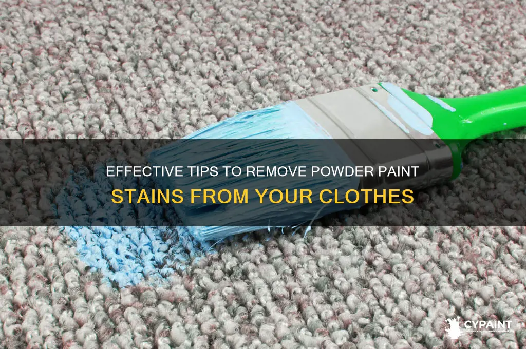 how to wash powder paint out of clothes