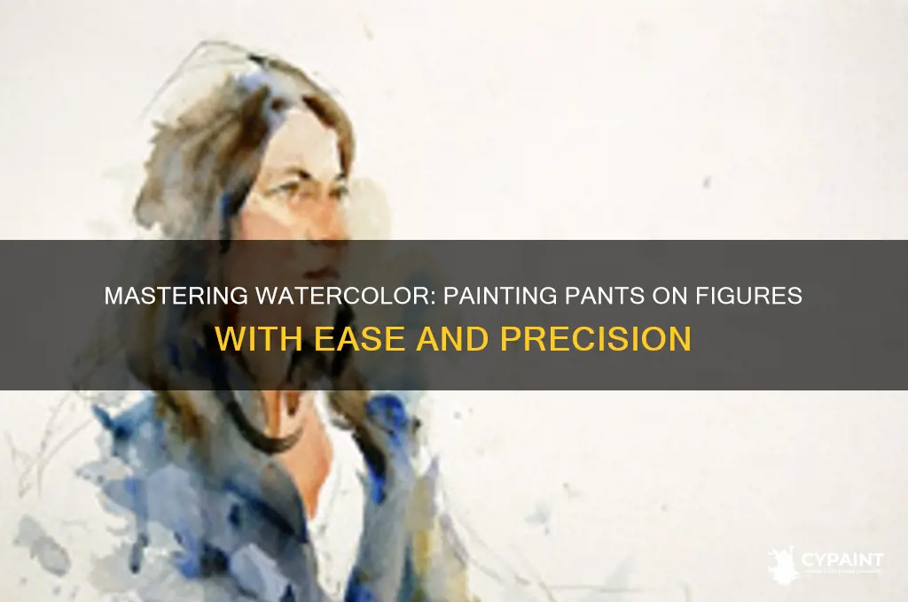 how to watercolot paint pants on a figure