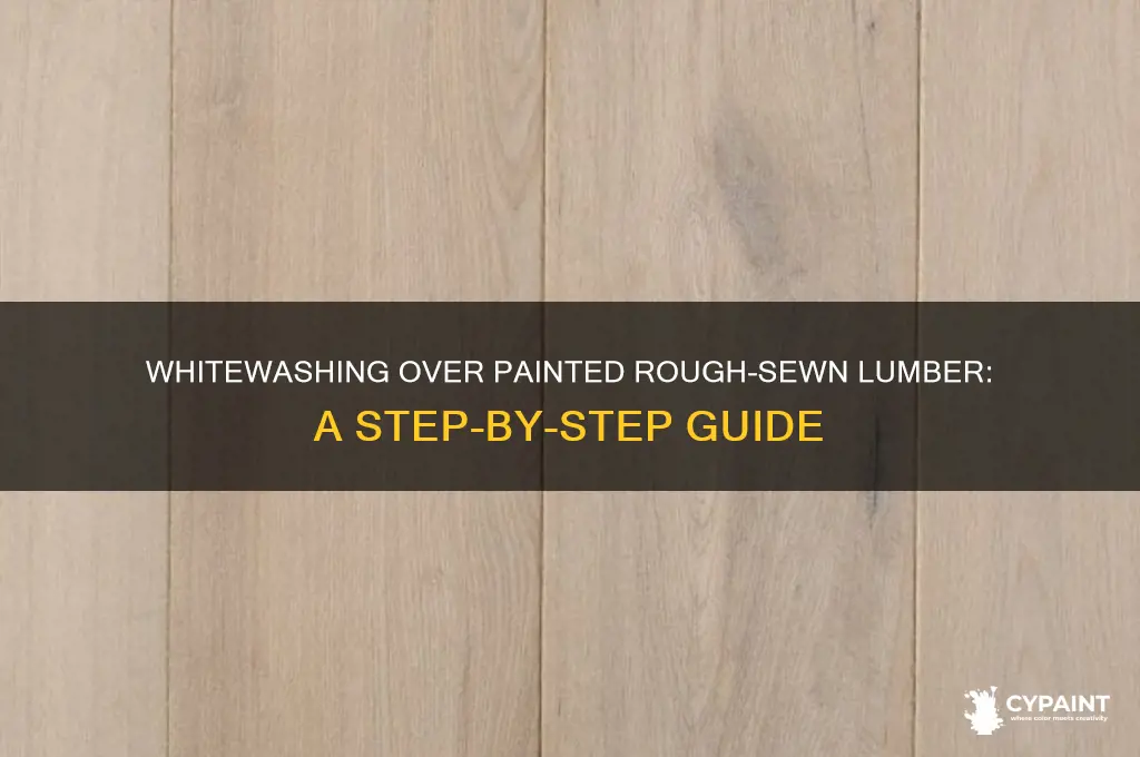 how to whitewash rough sewn lumber already painted
