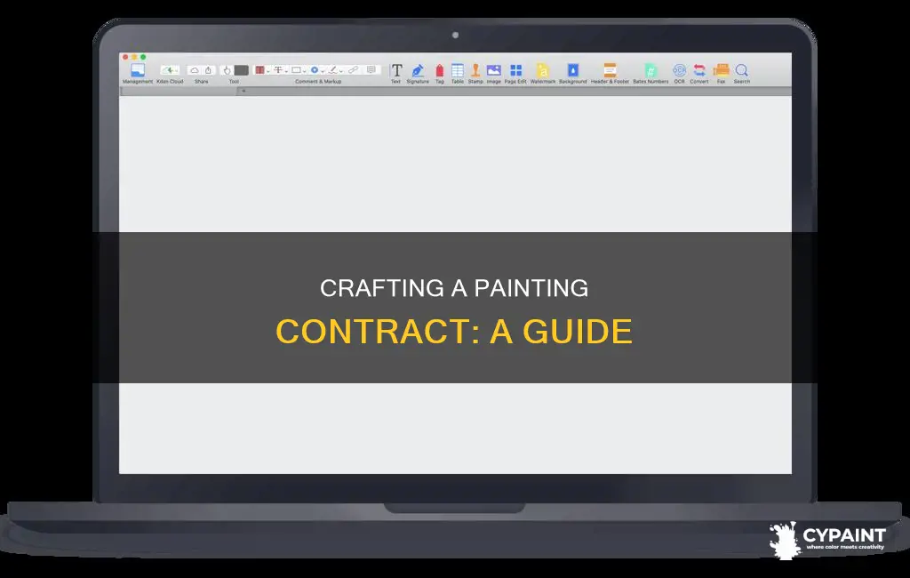 how to write a contract for a painting job