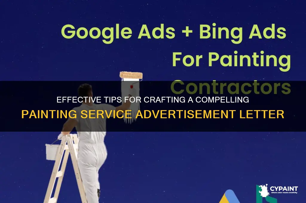 how to write a letter to advertise your painting service