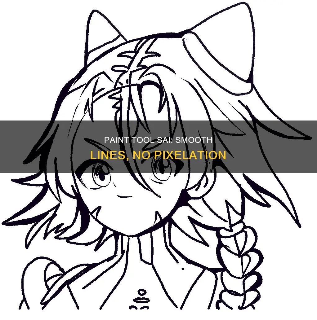 how toget non pixelated lines in paint tool sai
